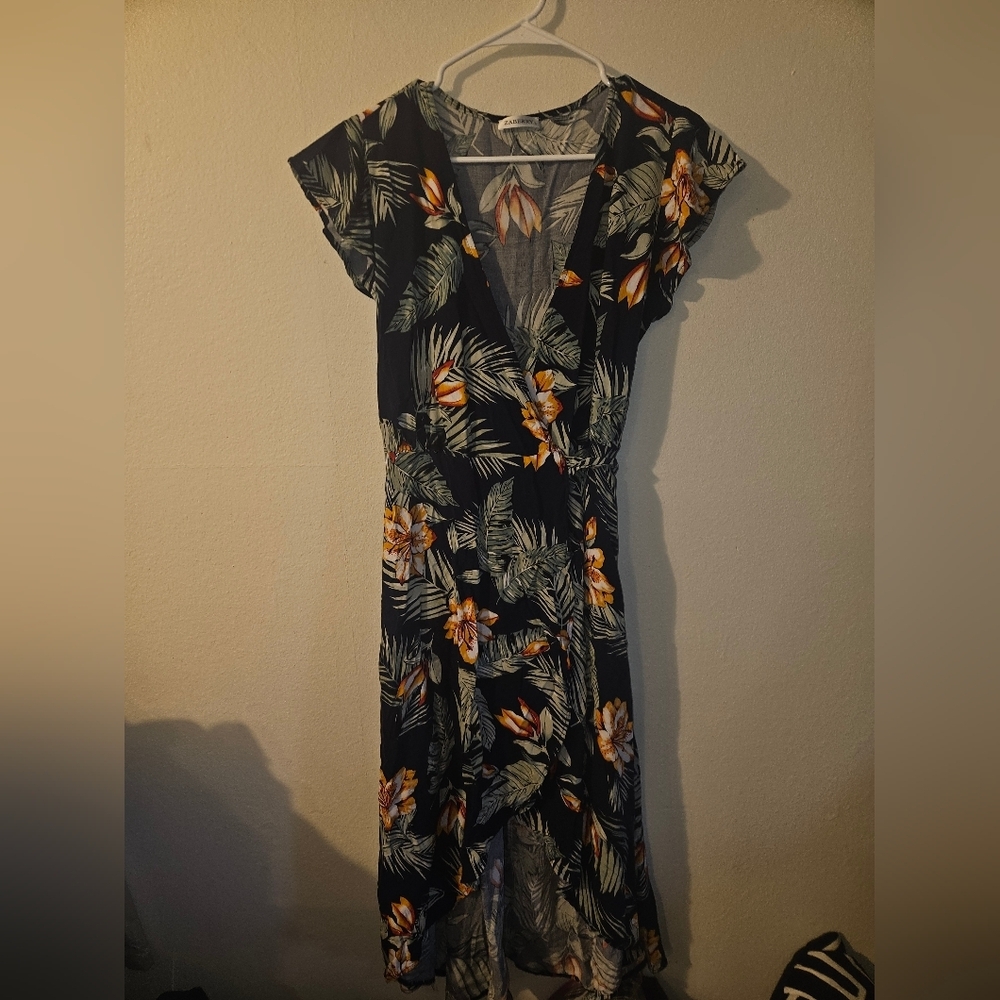 Zaberry Womans Floral Wrap Dress Size L